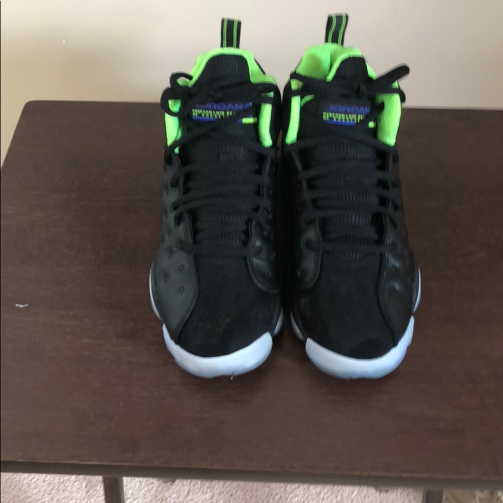 JORDANS BLACK AND LIME GREEN